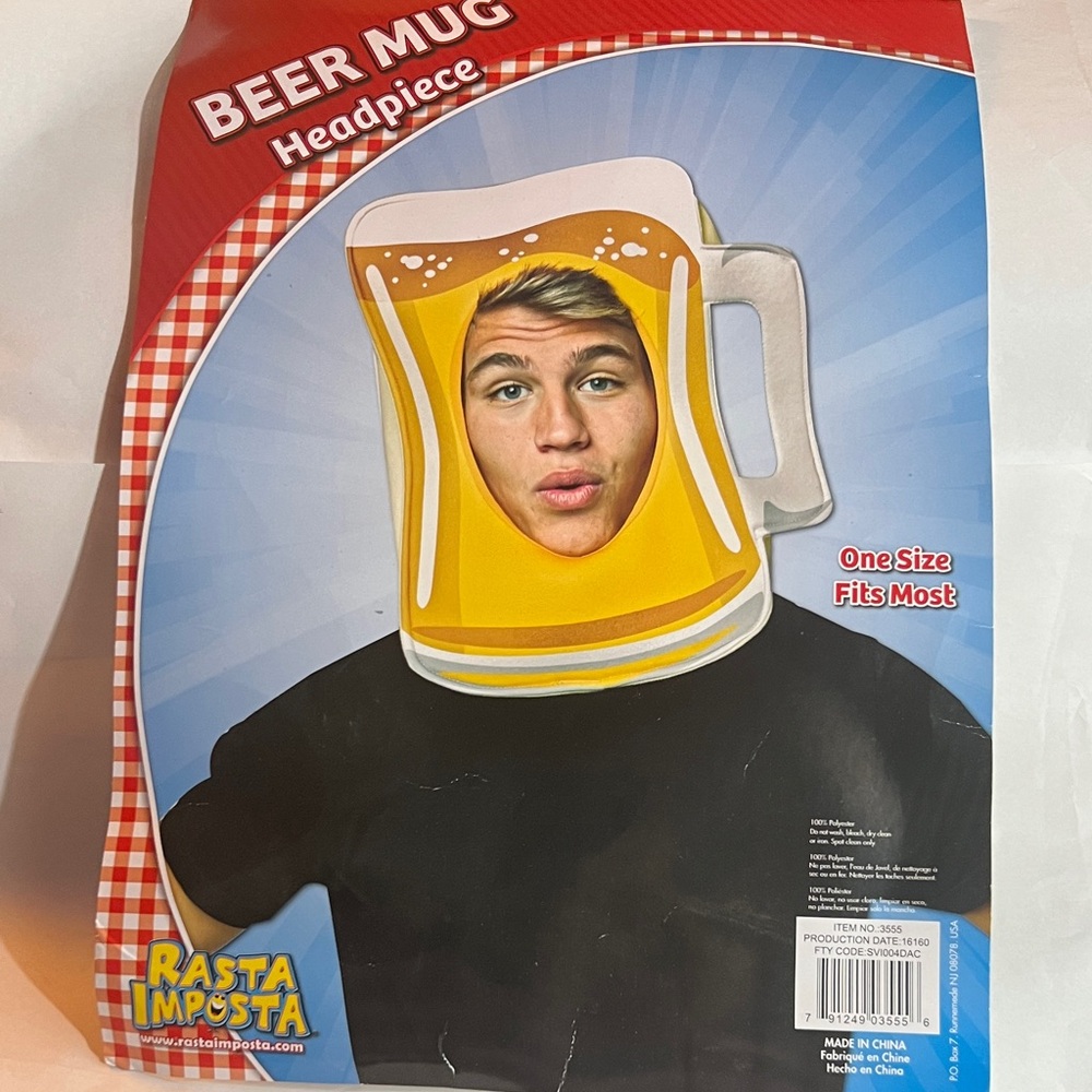 Rasta Imposta Beer Mug Party Hat - Yellow